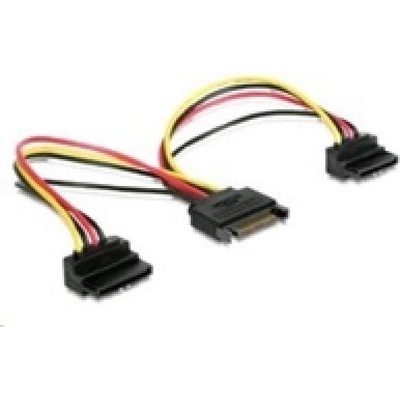 Kabel SATA napájecí na 2x SATA 90°, rozdvojka,15cm – Sleviste.cz