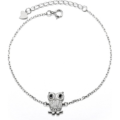 DELIS Сребърна гривна, jw656, модел сова, с родиево покритие (jw656)