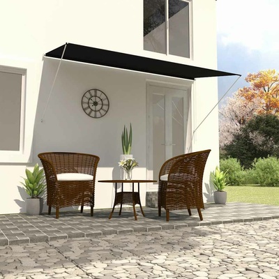 Dekorhome Zatahovací markýza 3x150 cm Krémová