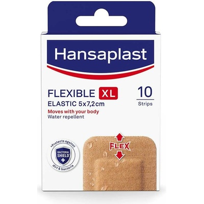 Hansaplast Flexible XL elastická náplast 5 x 7,2 cm 10 ks
