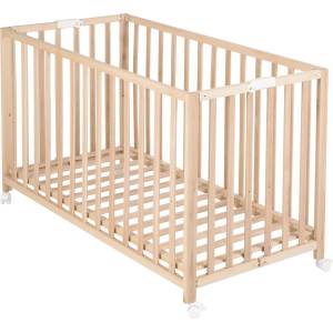 Roba Сгъваемо детско легло на колела в естествен цвят 60x120 cm Fold up - Roba (287100NA)