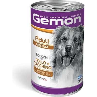 Консерва Gemon Medium Adult Chicken& Turkey - 15кг