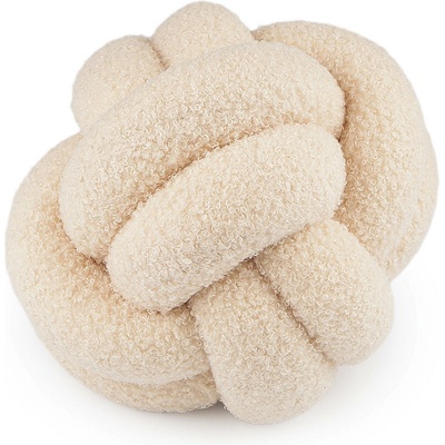 Dekorační polštář uzel boucle Ø20 cm béžová nejsv. 1 ks