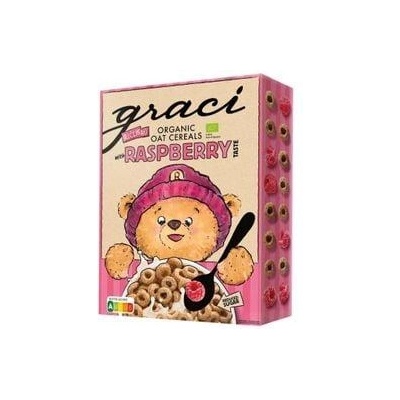 GRACI Био овесени кръгчета с вкус на малина 300 гр