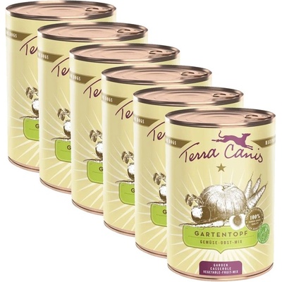 Terra Canis Garden Casserole внимателно приготвена смес от плодове и зеленчуци 6 x 400 г