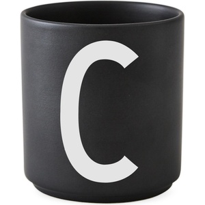 Design Letters Чаша халба aj буква c порцеланова черна (10204000c)