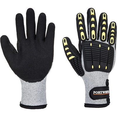 Portwest anti impact cut resistant a729 / Изолирани ръкавици със защита от удар - сиво/черно l (a729g8rl)