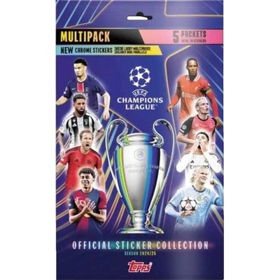 Topps Topps Champions League 2025 multipack 5 balíčků samolepek