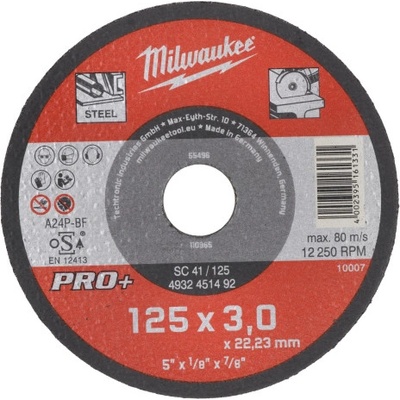 Milwaukee Řezný kotouč 125 x 3 mm 4932451492