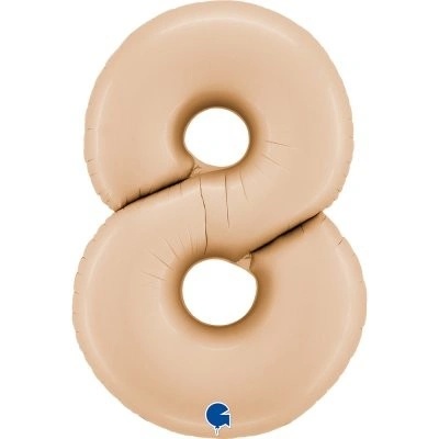 GRABO fóliový balónek ČÍSLICE KRÉMOVÁ 8 102cm,40 nafukovací
