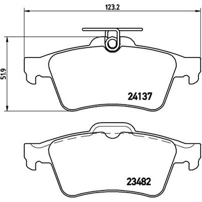 BREMBO Sada brzdových platničiek kotúčovej brzdy P59042