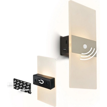 Briloner 3888012 - LED презареждаема стенна лампа със сензор AURA LED/2, 5W/5V 1800 mAh матова (BL2170)