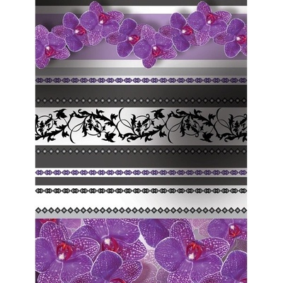 Preinterier Fototapeta panel - PL0101 - Kvetovaný ornament – fialové pozadie vlies - 206cm x 275cm