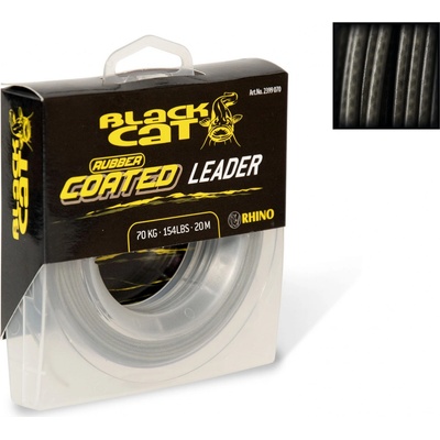 Black Cat Rubber Coated Leader 20m 100kg
