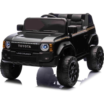 Toyota Land Cruiser 12V Акумулаторен Джип, Черен, Широка Седалка, 2.4 GHz Дистанционно, Bluetooth, Литиева Батерия, LED Светлини и Окачване (58965478)