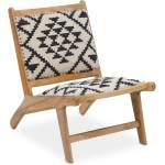 Premier Housewares Черно-бял/в естествен цвят кресло Cefena - Premier Housewares (5529023)