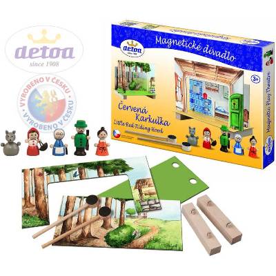 Detoa Divadlo magnetické Červená Karkulka (dřevěná hračka)