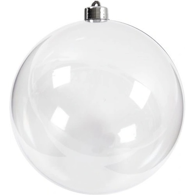 Creative Vánoční plastová baňka k dotvoření průměr 15,6 cm transparentní
