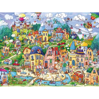 Heye - Puzzle Rita Berman: Happytown - 1 500 piese