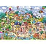 Heye - Puzzle Rita Berman: Happytown - 1 500 piese