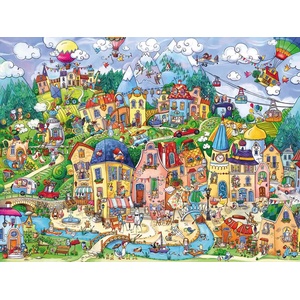 Heye - Puzzle Rita Berman: Happytown - 1 500 piese