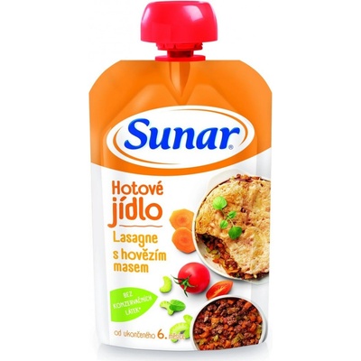 Sunar příkrm Lasagne s hovězím masem 6m+120 g – Zboží Dáma