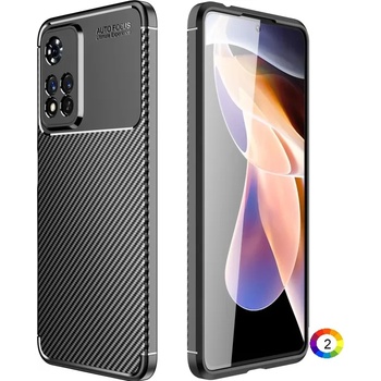 Xiaomi Redmi Note 11 Pro Удароустойчив Carbon Fiber Калъф и Протектор