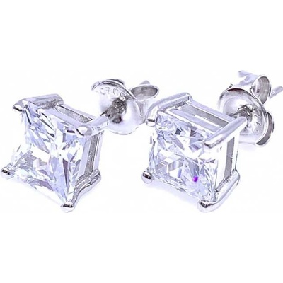 Jan Kos jewellery stříbrné náušnice s bílým kamenem 12119808