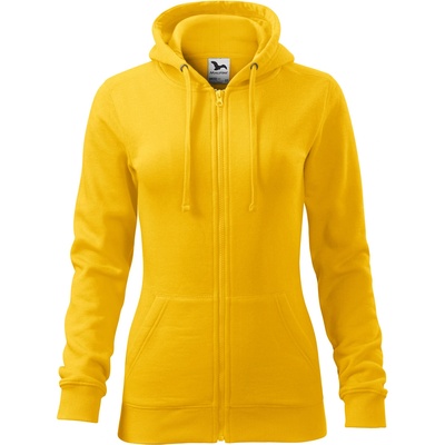 MALFINI Malfini trendy zipper 411 / Дамско яке тип кенгуру с цип по цялата дължина и качулка - жълто xxl (4110417)