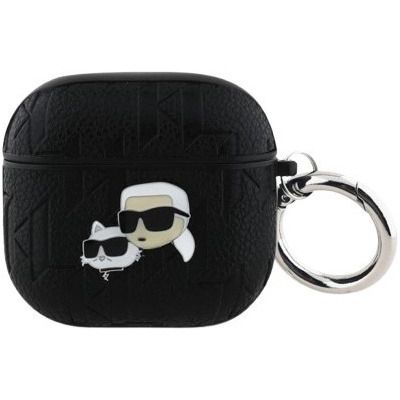 Karl Lagerfeld PU Embossed Karl and Choupette Heads Apple AirPods 4 KLA4PGKCPK