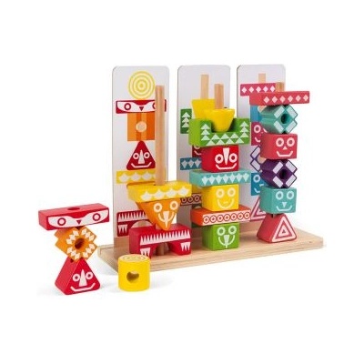 Janod - Дървена низанка - Тотем (J05331)