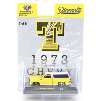 M2 Machines Chevrolet Cheyenne 10 1973 žlutá 1:64