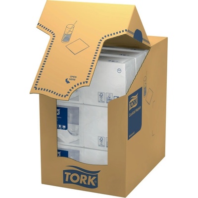 Tork bílý ubrousek koktejlový 2 vrstvý sklad 1/4 1 balení = 200 ubrousků 477534