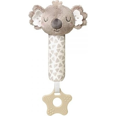 BabyOno plyšová hračka s pískatkom a hryzátkom Koala Coco béžová
