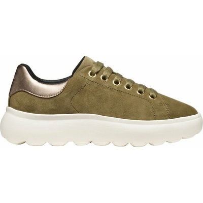 Geox dámska voľnočasová obuv D Spherica EC4.1 khaki biela