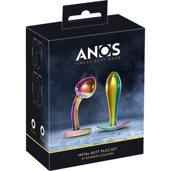 Anos Metal Rainbow - метален анален комплект (2 части)