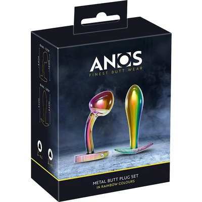 Anos Metal Rainbow - метален анален комплект (2 части)