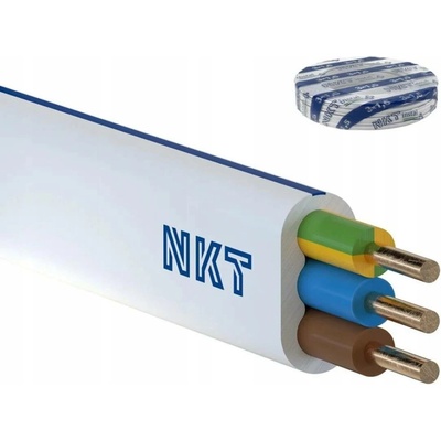 NKT Instalační kabel YDYp 3x1,5 mm2 750V 100m plochý