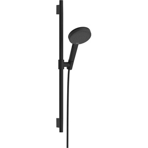Hansgrohe Душ комплект с шина 65 см, Hansgrohe Raindance Alive Select S, черен мат, 3 функции, EcoSmart (24602670)