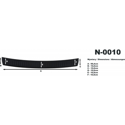 Nášľap kufra VW Passat Combi B6 2006-2010