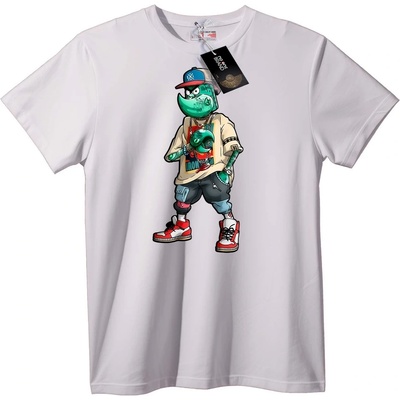 NOONEBRAND Тениска Градски Алигатор Стрийтуер - L, White