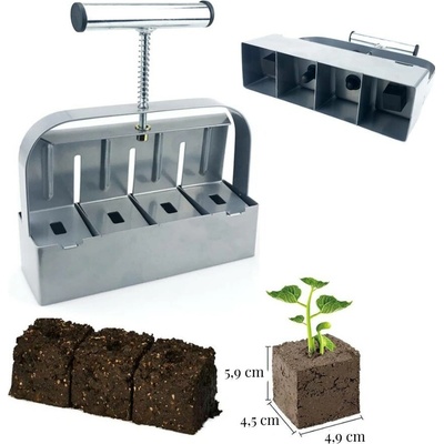Soil Blocker nástroj pro výsadbu semen balení 1 ks