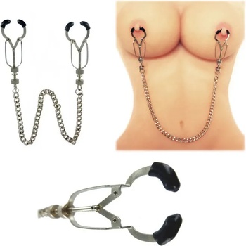 Image 1 of Master Series Специални майсторски щипки за зърна с верижка