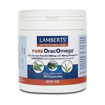 LAMBERTS Хранителна добавка Висококачествено рибено масло плюс 2 500 ORAC , Lamberts Pure OracOmega 120 caps