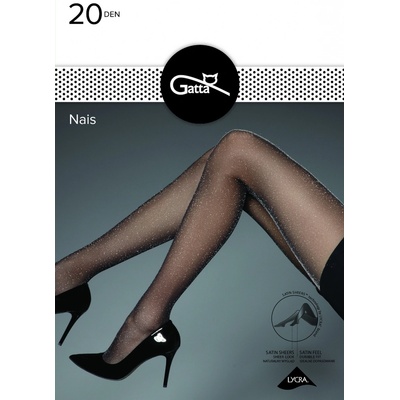 Gatta Nais Lurex 20 DEN nero-golden