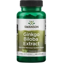 Swanson Ginkgo Biloba Standardizovaný 60 mg 120 kapsúl