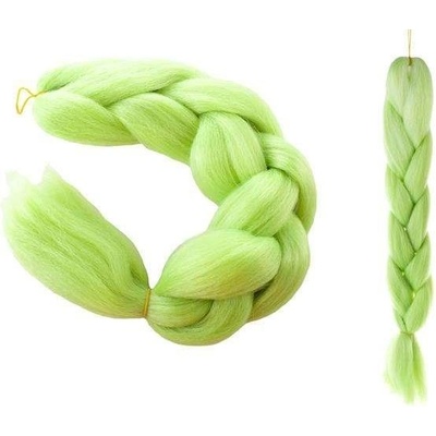 Vlasy Kanelové syntetické Copánky ombre Zelená