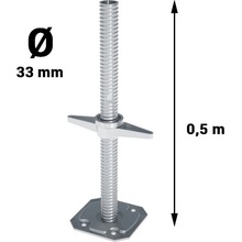 SCAFOM-RUX Zakládací patka BOSTA 0,50 m - průměr 33 mm