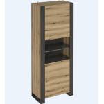 Bogdan Furniture Europe Шкаф Мебели Богдан Combo REG2D/80-E20, Сив графит и Крайбрежен дъб Евок