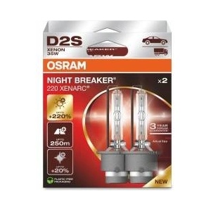 OSRAM D2S 35W XENARC® NIGHT BREAKER® LASER +220% 3 year guarantee* 2 pcs - 66240XN2-2HB